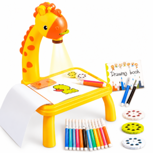 3 In 1 Kids Drawing Projector Table (Random Color)