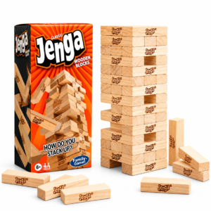 Classic Jenga Wooden Stacking Tower Board Game for Kids & Adults