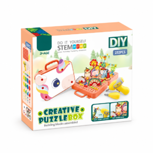 Creative 3D Drill Toy Set Space Simulation Screw Tool Box Random (232pcs)