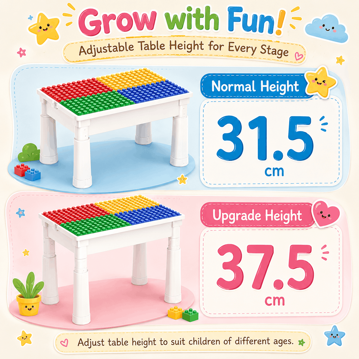 DIY Animal World Table Building Blocks For Kids - 102 Pcs — product view 2