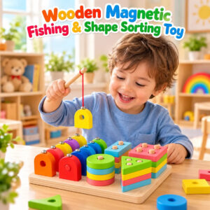 Wooden Magnetic Fishing & Shape Sorting Toy (2025-54)