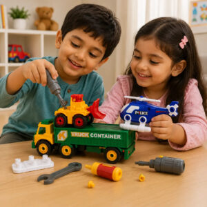 3 In 1 Engineering Vehicle Toy Playset With Tools (88816-MR)