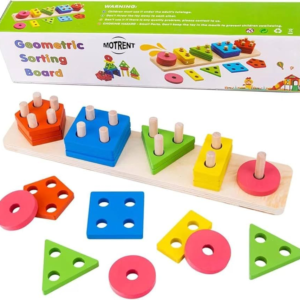 Wooden Geometric Shape Blocks For Kids - 5 Shapes | 2025-11