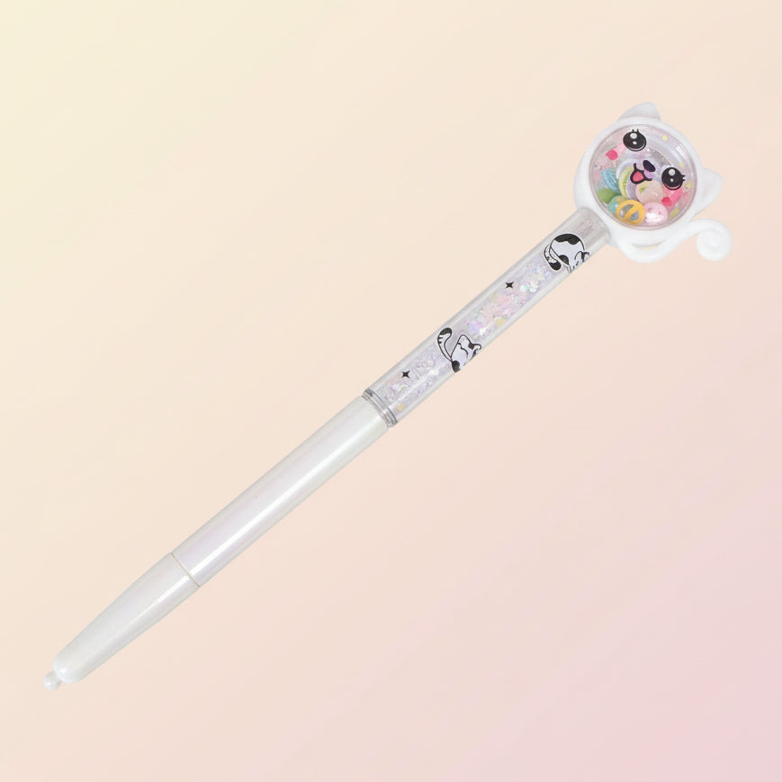 Cute Cat Glitter Ballpoint Pen For Kids (1005) — product view 3