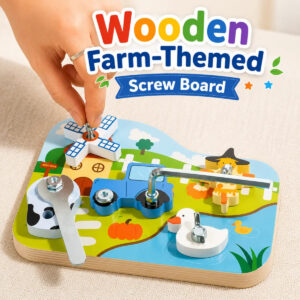 Wooden Farm-Themed Screw Board For Kids (2025-20)