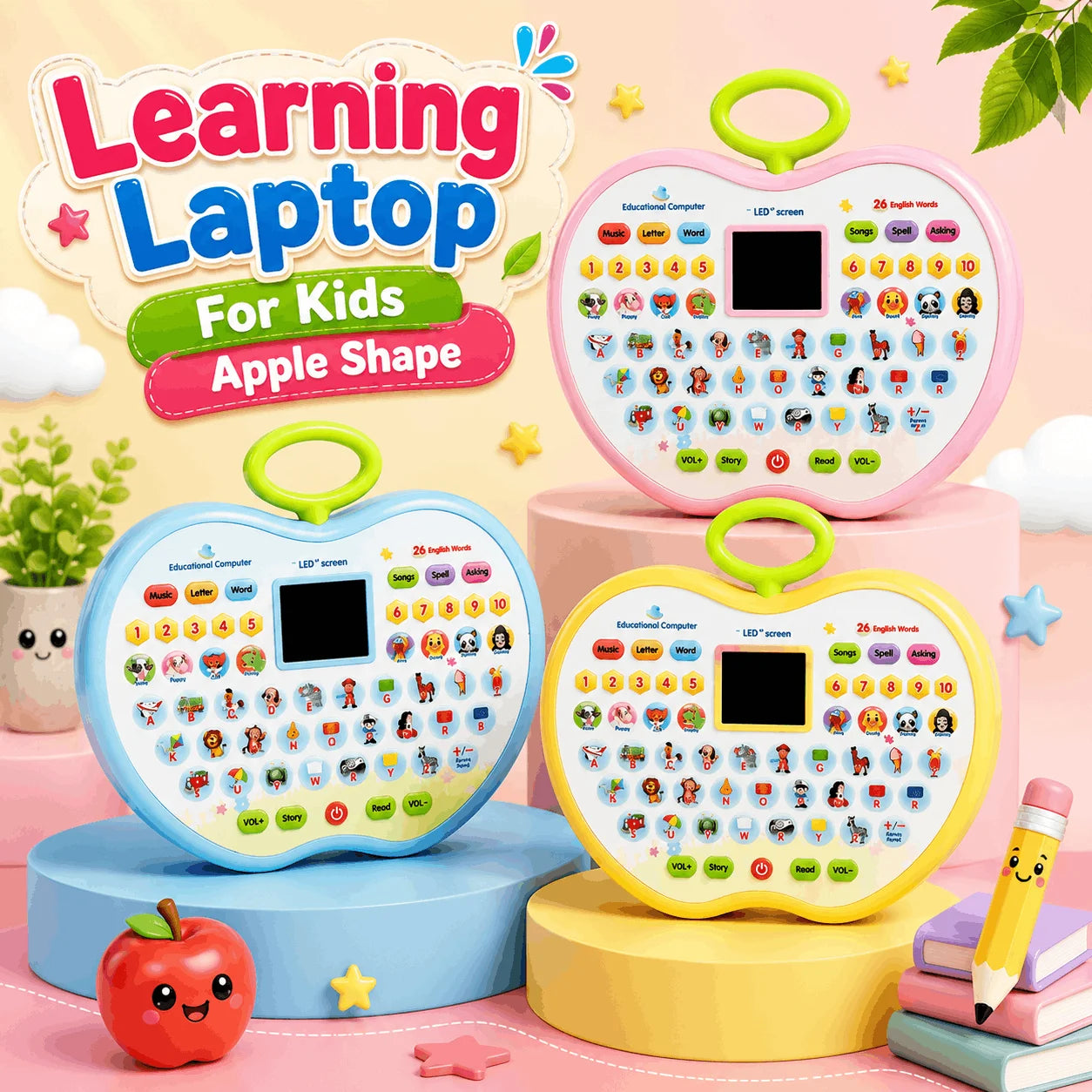3-in-1 Kids Learning & Fun Toy Bundle (HY-111/2025-31/2018) — product view 2