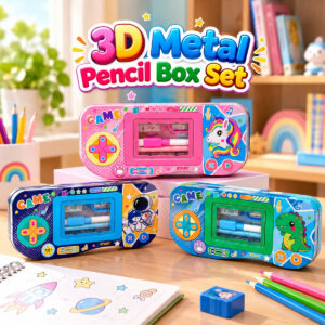 3D Metal Pencil Box Set for Kids (KT-H25002)