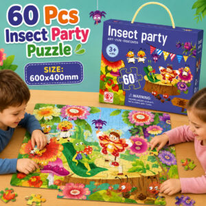 60 Pcs Insect Party Jigsaw Puzzle for Kids (88613)