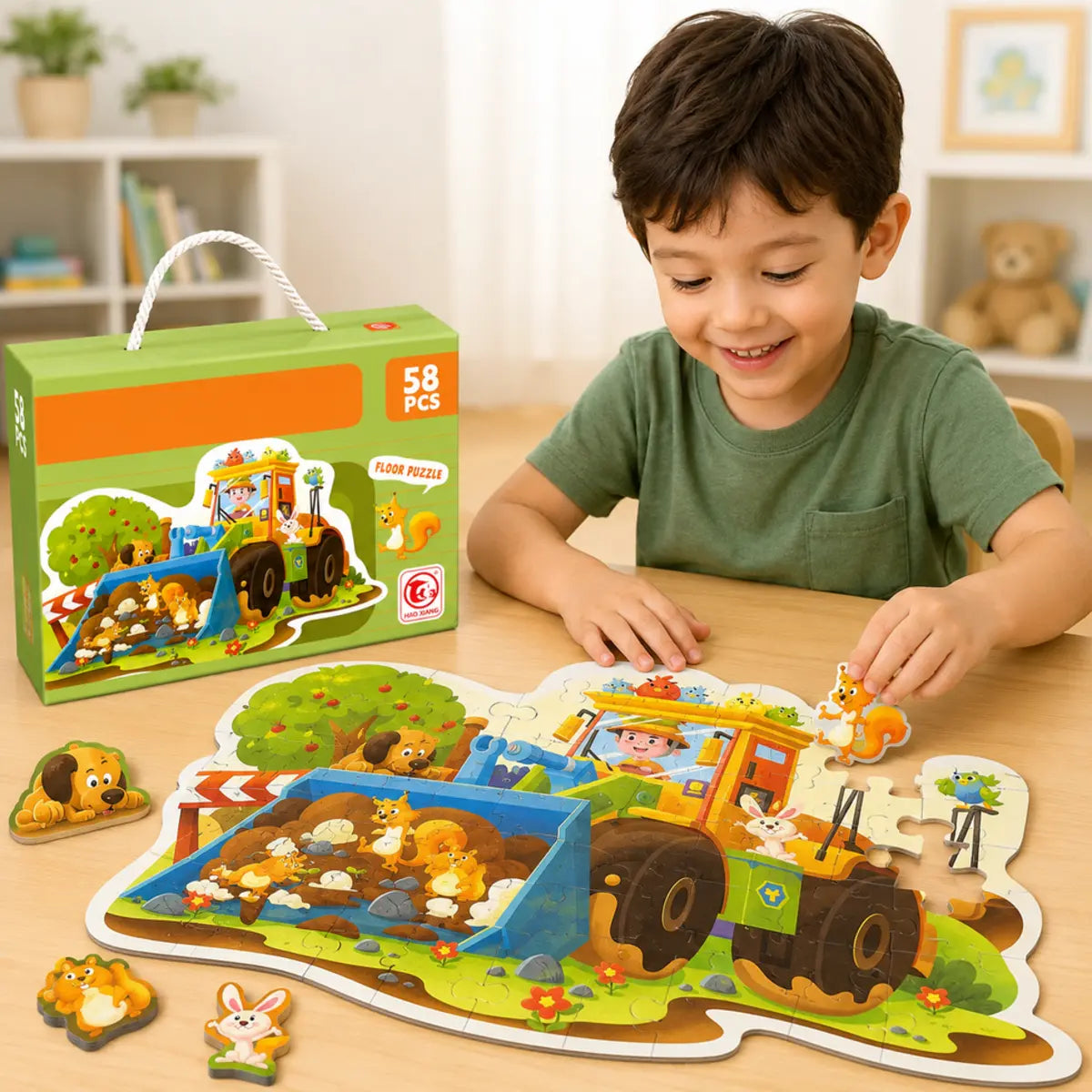 58 Pcs Trick Dozer Puzzle for Kids (88731) — product view 4