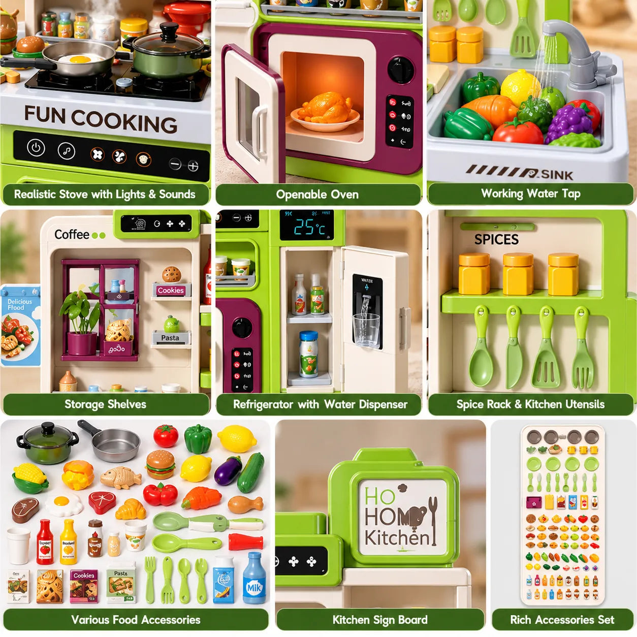 Kids Mini Kitchen Cooking Set (928A | 938A) — product view 2