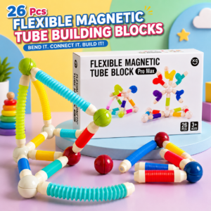 Flexible Magnetic Tube Building Blocks - 26 Pcs (XC-F1)