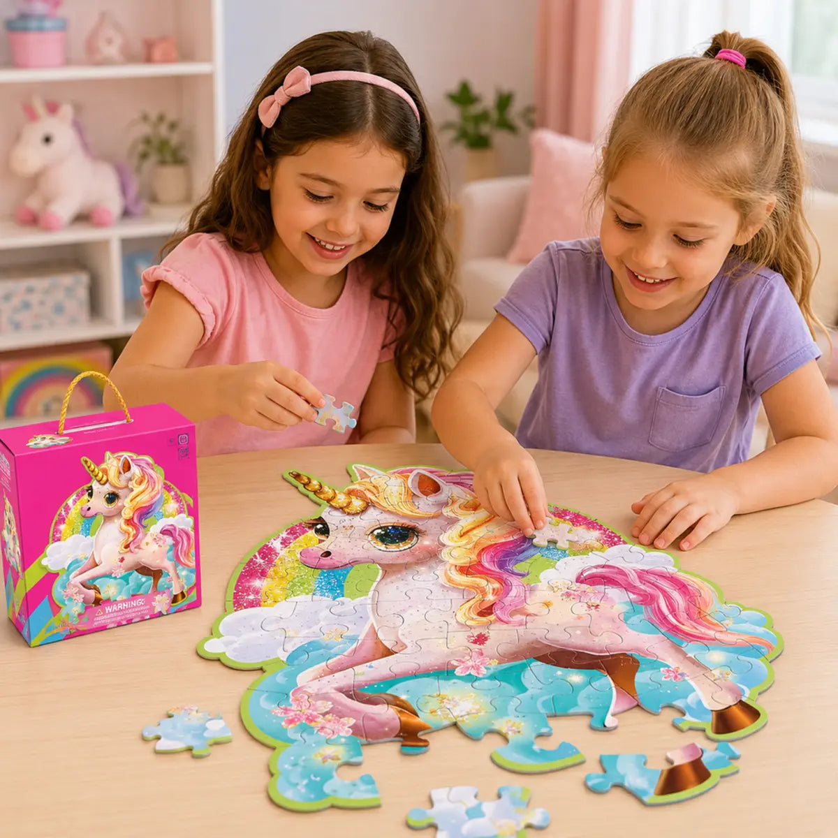 45 Pcs Unicorn Glitter Puzzle For Kids (889) — product view 2