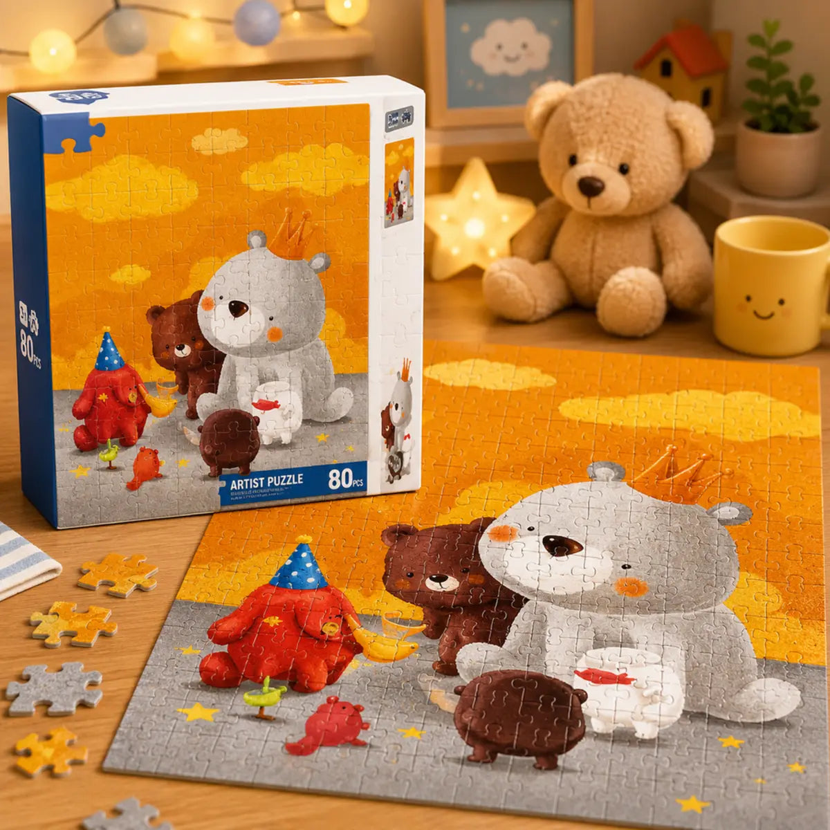 80 Pcs Artist Jigsaw Puzzle for Kids (Random | AK2117) — product view 4