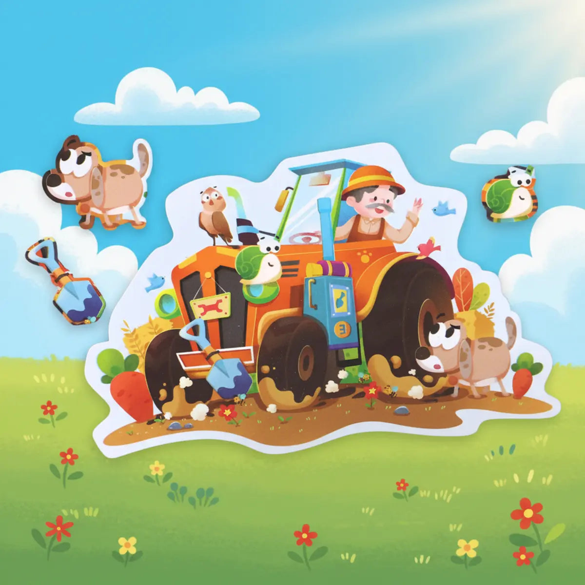 57 Pcs Farmer Car Jigsaw Puzzle for Kids (88728) — product view 5