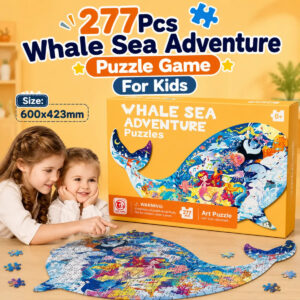277 Pcs Whale Sea Adventure Shaped Jigsaw Puzzle for Kids (88635)